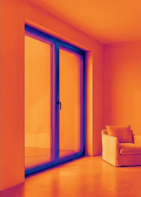 Illustration pédagogique d'une lecture thermique autour d'une fenêtre